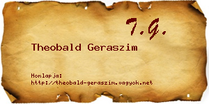 Theobald Geraszim névjegykártya